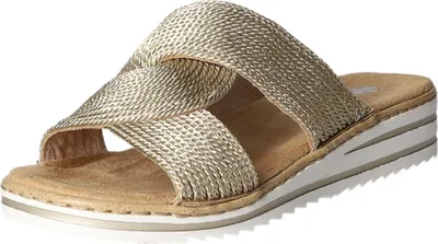 Produktbild von Rieker Damen-Pantolette Gold-Braun, Farbe:multicolor, EU Größe:40