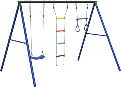 Produktbild von vidaXL Schaukel-Set mit Schaukelsitz Trapez und Strickleiter