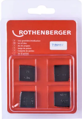 Image de ROTHENBERGER SC Mâchoires de coupe, NPT, 3/4", 4 pièces - 070919X