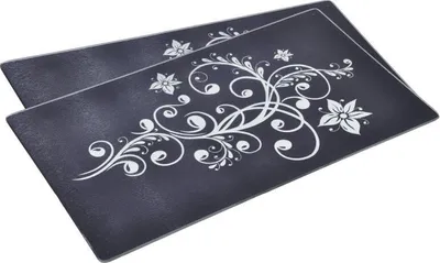 Produktbild von Haushalt Haushalt 28018 - Abdeckung Kochfeld - 2er Set - schwarz - Glas