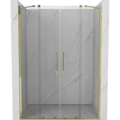 Obrázok produktu pre Mexen Velar Duo posúvacie sprchové dvere 160 cm, Priehľadné, zlaté - 871-160-000-02-50