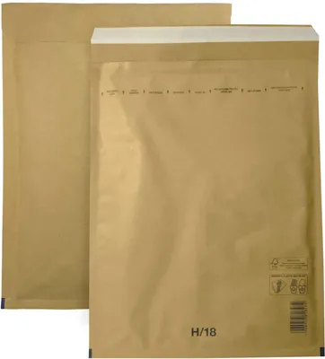 Produktbild von Versandtaschen 10 Stück, braune Luftpolstertaschen, 290x370 mm, stabil und recycelbar