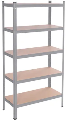 Zdjęcie produktu dla Metalowy regał do garażu lub piwnicy, wymiary 90 x 180 x 30 cm, 5 półek