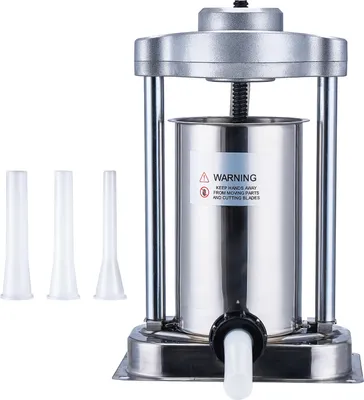Immagine prodotto di SucceBuy Insaccatrice manuale per salsicce, 2 litri / 5 libbre, verticale, acciaio inox 304, con morsetto