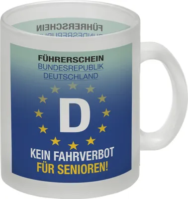 Produktbild von Kein Fahrverbot für Senioren Glas Tasse