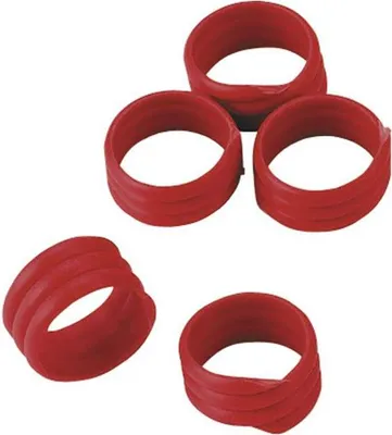 Produktbild von Spiralringe,16mm, rot,Kunstst. zu 20 St. im Pack