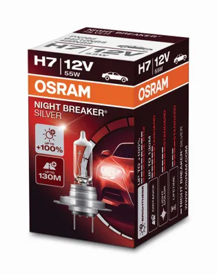 Produktbild von 1 Stück OSRAM NIGHT BREAKER SILVER +100% Lampen Birnen für Scheinwerfer / Fassung H7