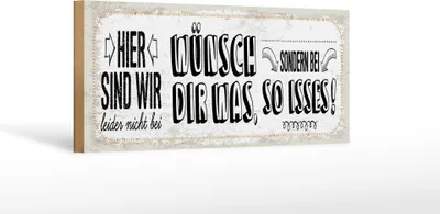 Produktbild von Holzschild nicht bei wünsch Dir was sondern bei so isses, 27 x 10 cm, Holzschilder Spruch Glück Weisheit