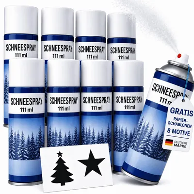 Produktbild von 12 x Schneespray Fenster Kunstschnee Fensterspray Schnee Sprühschnee Weihnachten