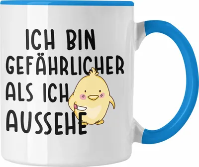 Produktbild von Trendation - Lustige Tasse Kollege Kollegin Geschenk Lustiger Spruch Kaffeetasse Sprüche Sarkasmus Tassen mit Sprüchen (Blau)