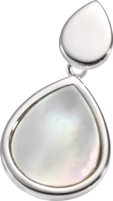 Produktbild von F Anhänger 925/- Sterling Silber 2,2cm weiß Perlmutt weiß 271240176R