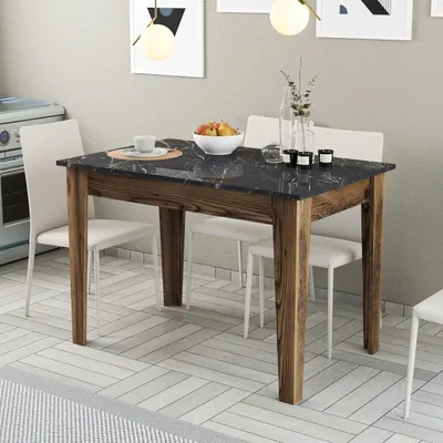 Produktbild von Skye Decor, Kiev 509 - Walnut, Black, Tische, Küchentische, Nussbaum, 110 x 75 x 72 cm