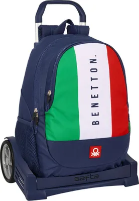 Produktbild von Safta Evolution Trolley Benetton Flag Rucksack Mit Rollen Blau  Blau One Size