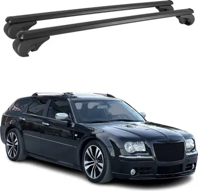 Produktbild von Dachträger für Chrysler 300C Touring 2005-2011 Gepäckträger Aluminium Schwarz 2x