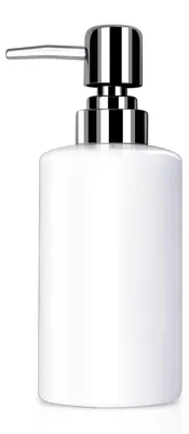 Zdjęcie produktu dla Dozownik do mydła ceramiczny, biały, pojemność 300 ml, wielokrotnego napełniania