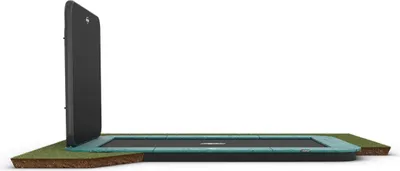 Produktbild von Berg Ultim Champion Trampolin FlatGround Aerowall Schwarz-Grau 410 cm Grün