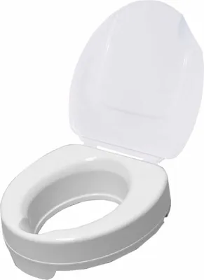 Produktbild von Drive Medical Toilettensitzerhöhung Ticco mit Deckel - Sitzhöhe 10 cm