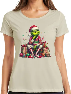 Obrázek produktu pro Grinch Vánoční dárek vtipný nápad na dárek od zla retro dámské tričko, příroda, M