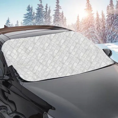 Produktbild von Unyqoos® Windschutzscheiben-Abdeckung 200 x 100 cm für Auto – Abdeckung gegen Frost, Schnee, Eis und UV-Strahlung, leicht montierbar