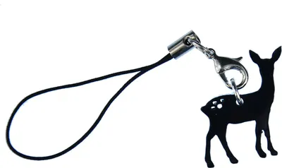 Produktbild von Reh Handyanhänger Miniblings Rehlein Handyschmuck Reh Acrylglas schwarz