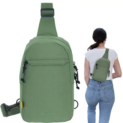 Produktbild von Rucksack Eingurt Crossbody Sling Bag Tasche Damen Herren Daypack klein Small 64213 1300 Salbei Grün + Etui