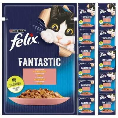 Produktbild von Felix Fantastic Futter Für Katzen Lachs in Gelee Beutel 12x85g