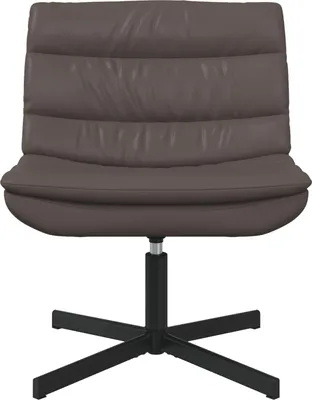 Image de vidaXL Chaise pivotante Marron 63 x 75 x 76 cmPolyuréthanebrillant