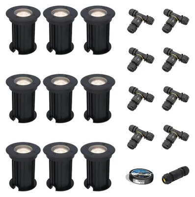 Produktbild von hoftronic LED Bodeneinbaustrahler 9x 4W GU10 4000K IP67 Schwarz