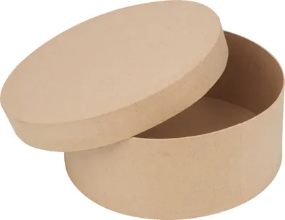 Produktbild von Vielseitige Schachtel mit Deckel für Basteln, Aufbewahrung und Geschenkverpackung, Ø 19 cm, 7,5 cm hoch