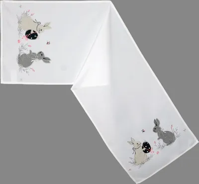 Produktbild von Tischwäsche mit Stickerei Geschenk zu Ostern 40 x 140 cm