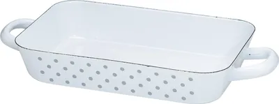 Produktbild von Riess Bratpfanne Ø26/17cm Backform Emaille Country Pünktchen grau