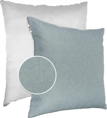 Produktbild von Dekokissen mit Füllung in gewebter Tizi Leinen-Optik 60 x 60 cm Grünblau