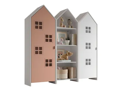 Schrank Casami Bruges 37 x 172,8 x 171,3 cm MDF Rosa Weiß