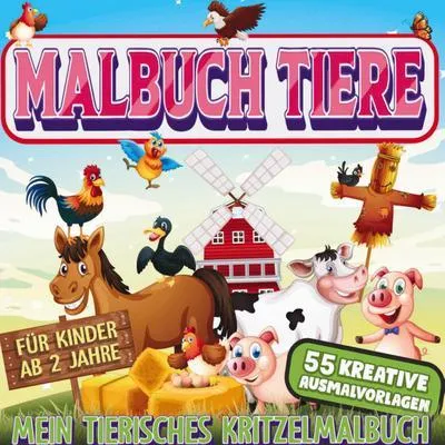 Produktbild von Malbuch Tiere - Mein tierisches Kritzelmalbuch