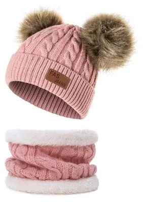 Productafbeelding van Gebreide Winter Hoed en Sjaal Set voor Baby's