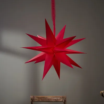 Zdjęcie produktu dla Gwiazda wisząca czerwona 3D DECEMBER 55 cm