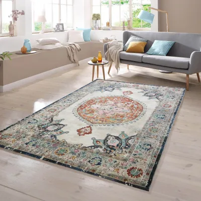 Zdjęcie produktu dla Dywanik zewnętrzny w stylu vintage, kolorowy, wymiary – 60 x 110 cm
