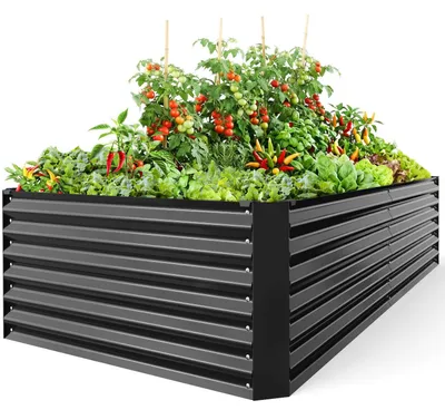 Immagine prodotto di Aiuola rialzata in acciaio resistente, dimensioni 240 x 120 x 54 cm