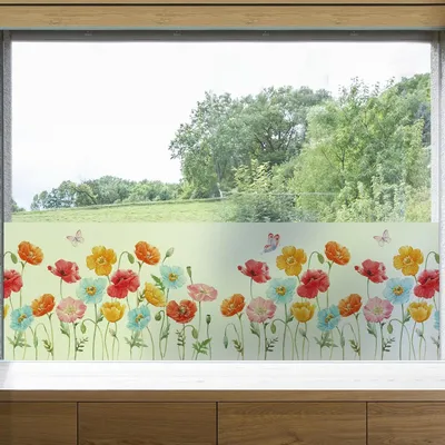 Immagine prodotto di Pellicola adesiva per vetri effetto vetro colorato - Pellicola per la privacy - Decorazione per finestre - Adesione statica - 445 x 200 cm - Colorata