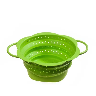 Produktbild von Kochblume Faltsieb M limette Silikon, Edelstahl 22929.02