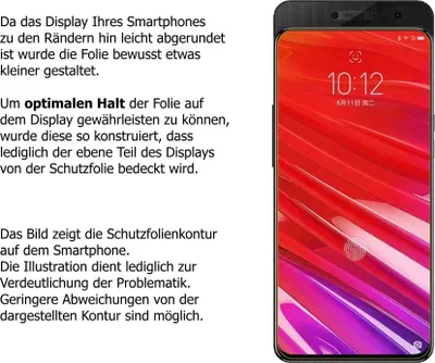 Produktbild von 1+1x Schutzfolie für Lenovo Z5 Pro - Anti-Shock 9H Folie Glass Kunststoffglas
