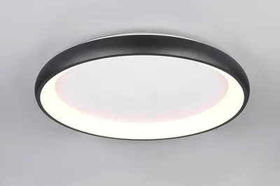 Productafbeelding van Led plafondlamp Cardona zwart - Ø 75cm