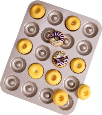 Image de CANDeal Mini-panneau à beignets Anti-adhésif Petit panneau à beignets avec 20 puits, calibre lourd, Panneau à beignets à hauteur de bouche Pour la cuisson
