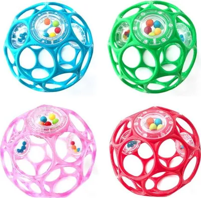 Immagine prodotto di Oball Baby Rattle Shaking Ball Giocattolo sensoriale Palla da presa COLORI SORTEGGIATI