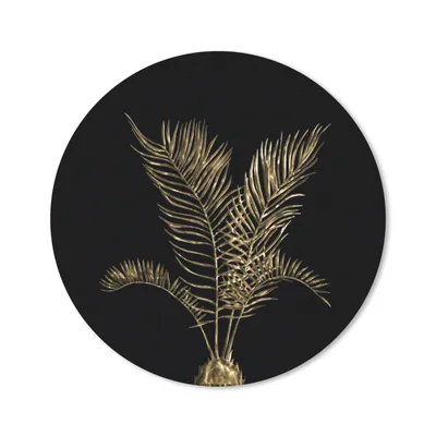 Produktbild von MuchoWow® Mauspad Mousepad Gold - Pflanzen - Blatt 50x50 cm - Mousepads - Maus Mat - Pad - Mausunterlage - Vinyl