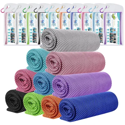 Obrázok produktu pre Chladiaci uterák 10 kusov, 100 x 30 cm, mikrovlákno, 10 farieb, pre šport
