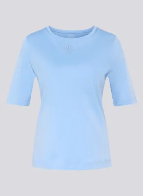 Produktbild von RABE Damen T-Shirt aus Pima Baumwolle mit Rundhalsausschnitt Hellblau Größe 44