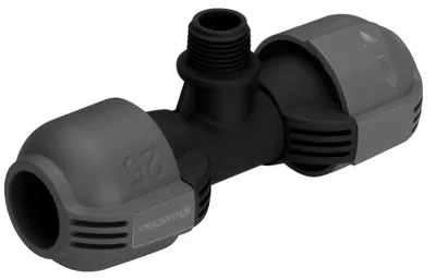 Produktbild von Gardena T-Stück 25 mm x 1/2-Außengewinde, Schlauchanschluss, 1/2", Männlich