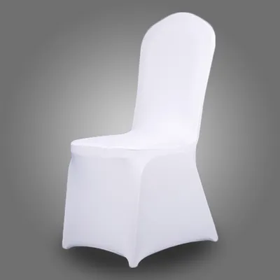 Immagine prodotto di Copri sedie Copri sedie moderni in tessuto elasticizzato in poliestere ed Spandex Copri sedie elasticizzati 90x45x45 cm bianchi 200 pezzi