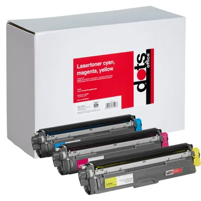Produktbild von dots cyan, magenta, gelb Toner kompatibel zu brother TN-246C/M/Y, 3er-Set